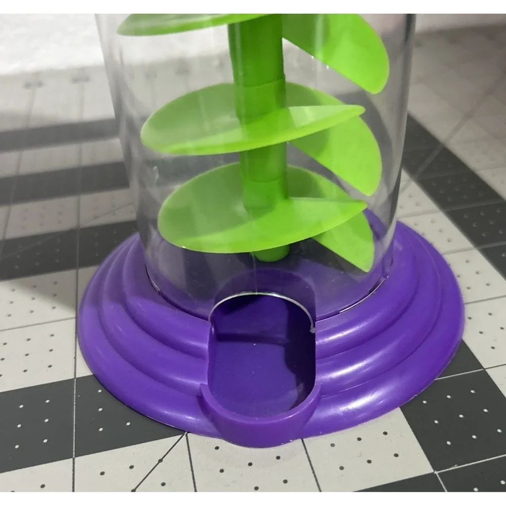 Chuck E Cheese Gumball Machine Marble Candy Purple Green Plastic Fun Toy